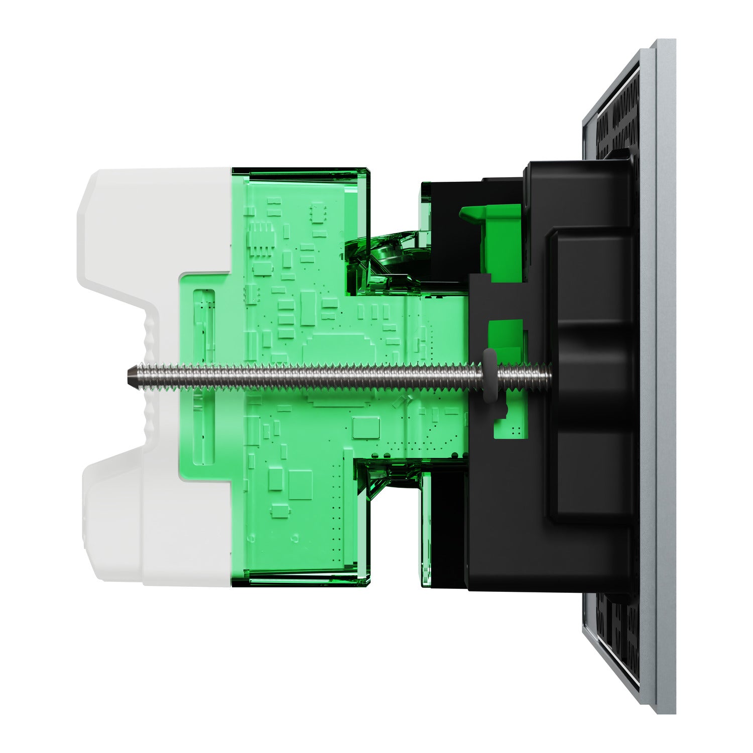 Clipsal Single Switch Power Point, Clipsal Solis T Series, Smart Switch, Horizontal Mount Platinum 230V-240V- 1010CSZ-PT