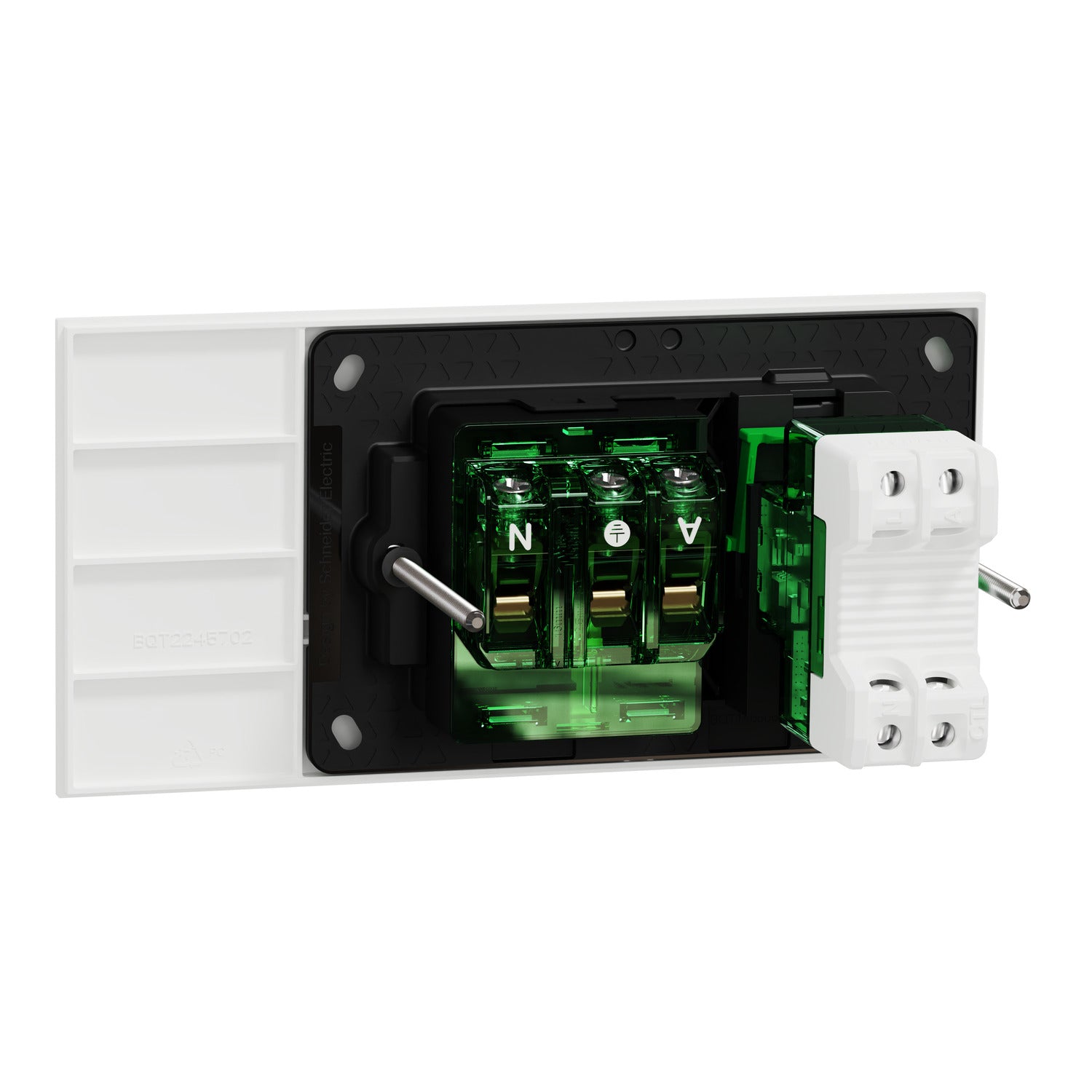 Clipsal Single Switch Power Point, Clipsal Solis, Smart Switch, Horizontal Mount Wall Switch Matt Black/ Matt White 230V-240V- 1010CSZ-ZB, 1010CSZ-ZW