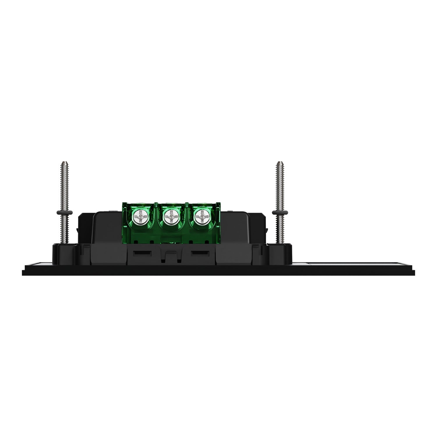 Clipsal Double Switch Power Point, Clipsal Solis T Series, Horizontal Mount Ebony Aluminium/ White Ceramic 230V-240V- 1025-EA, 1025-WC