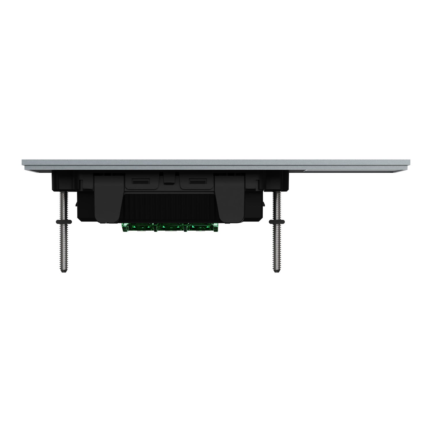 Clipsal Double Switch Power Point, Clipsal Solis T Series, Horizontal Mount Platinum 230V-240V- 1025-PT