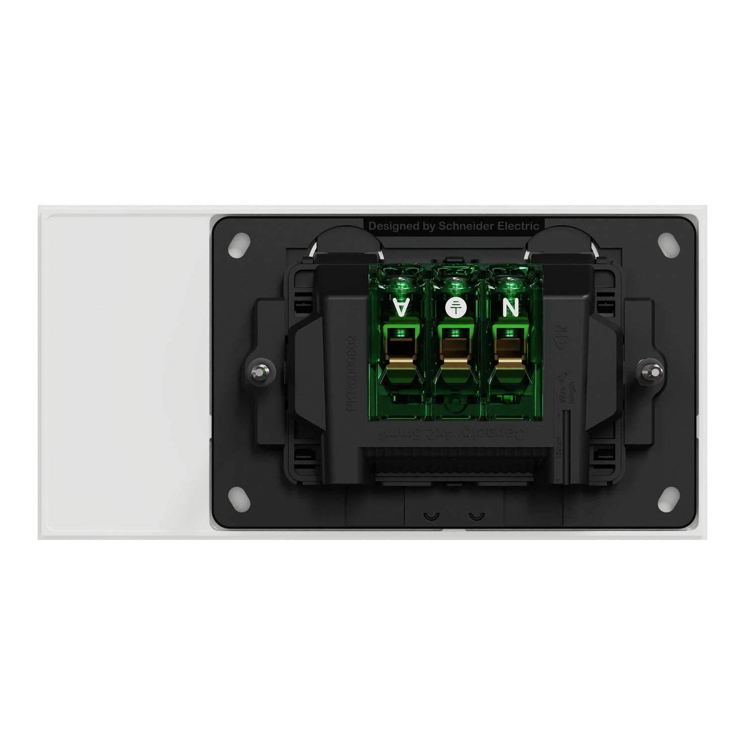 Clipsal Double Switch Power Point, Clipsal Solis T Series, Horizontal Mount Ebony Aluminium/ White Ceramic 230V-240V- 1025-EA, 1025-WC
