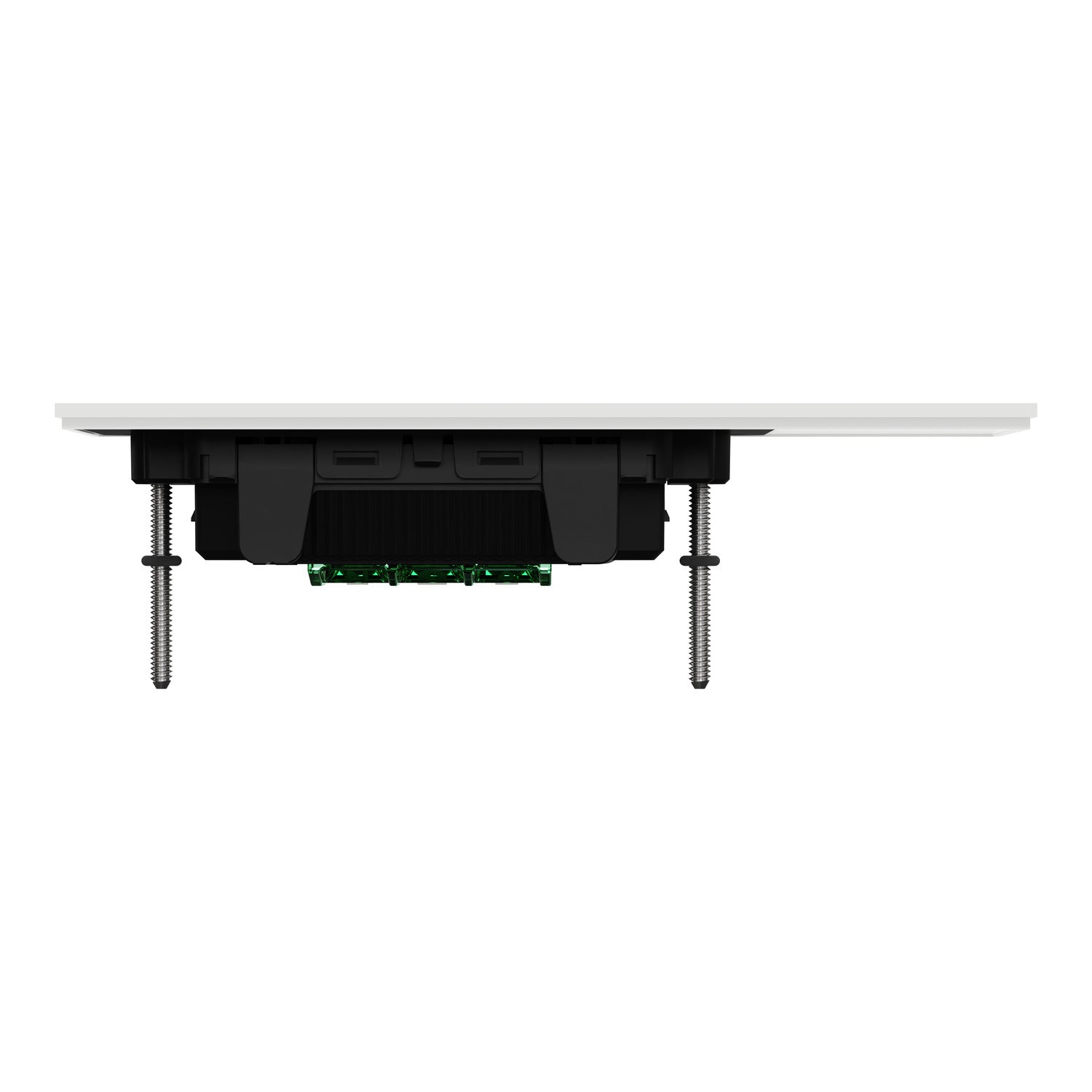Clipsal Double Switch Power Point, Clipsal Solis T Series, Horizontal Mount Ebony Aluminium/ White Ceramic 230V-240V- 1025-EA, 1025-WC