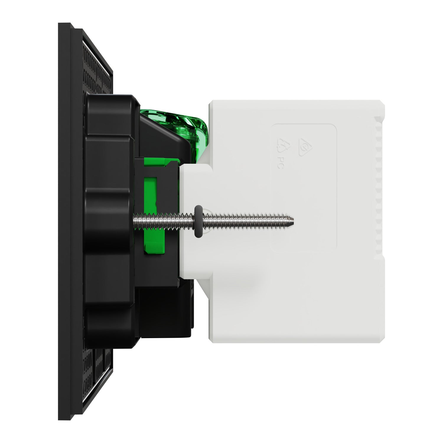 Clipsal Double Switch Power Point, Clipsal Solis, Double Switch Power Point, Horizontal Mount Matt Black/ Matt White 230V-240V- 1025USBC-ZB, 1025USBC-ZW