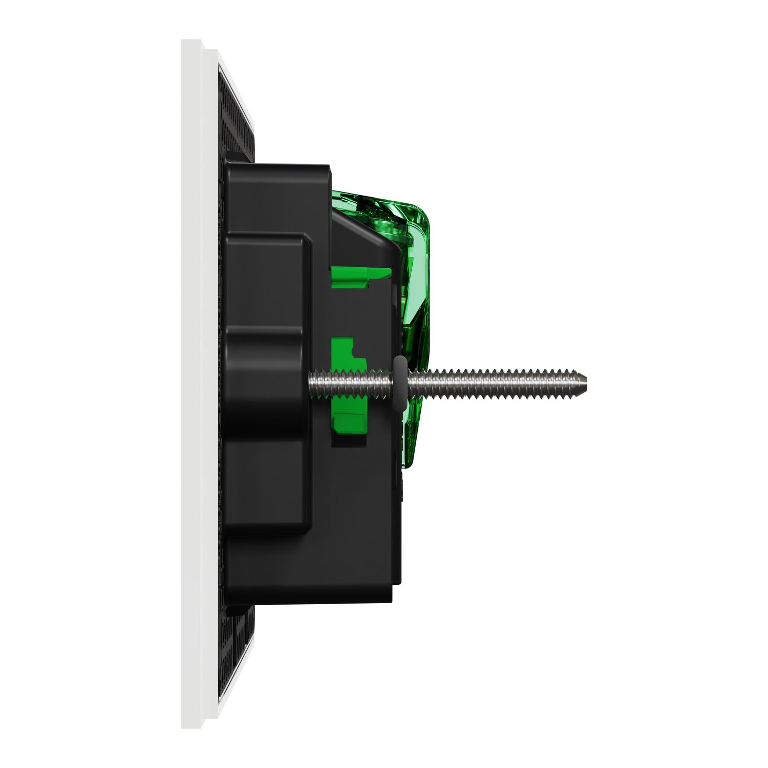 Clipsal Double Switch Power Point, Clipsal Solis T Series, Horizontal Mount, 10A Ebony Aluminium/ Ceramic White 230V-240V- 1025XUA-EA, 1025XUA-WC