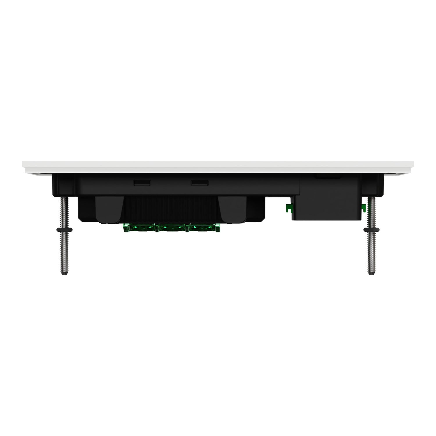 Clipsal Double Switch Power Point, Clipsal Solis, Horizontal Mount, Matt Black/ Matt White 230V-240V- 1025XUA-ZB, 1025XUA-ZW
