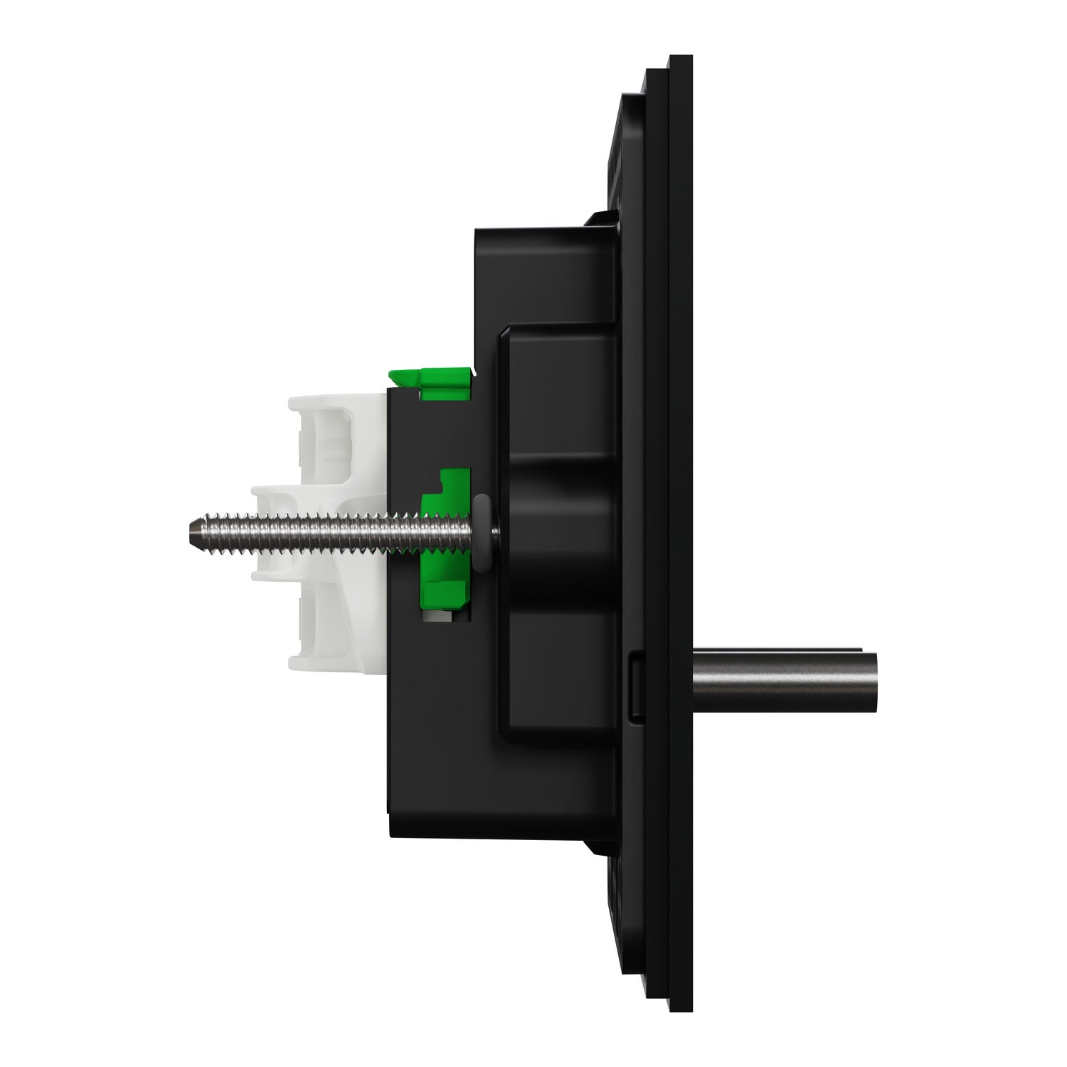 Clipsal Flush Switch, Clipsal Solis T Series, Horizontal Mount, 2 Gang Ebony Aluminium/ White Ceramic 230V-240V- 1042TA-EA, 1042TA-WC