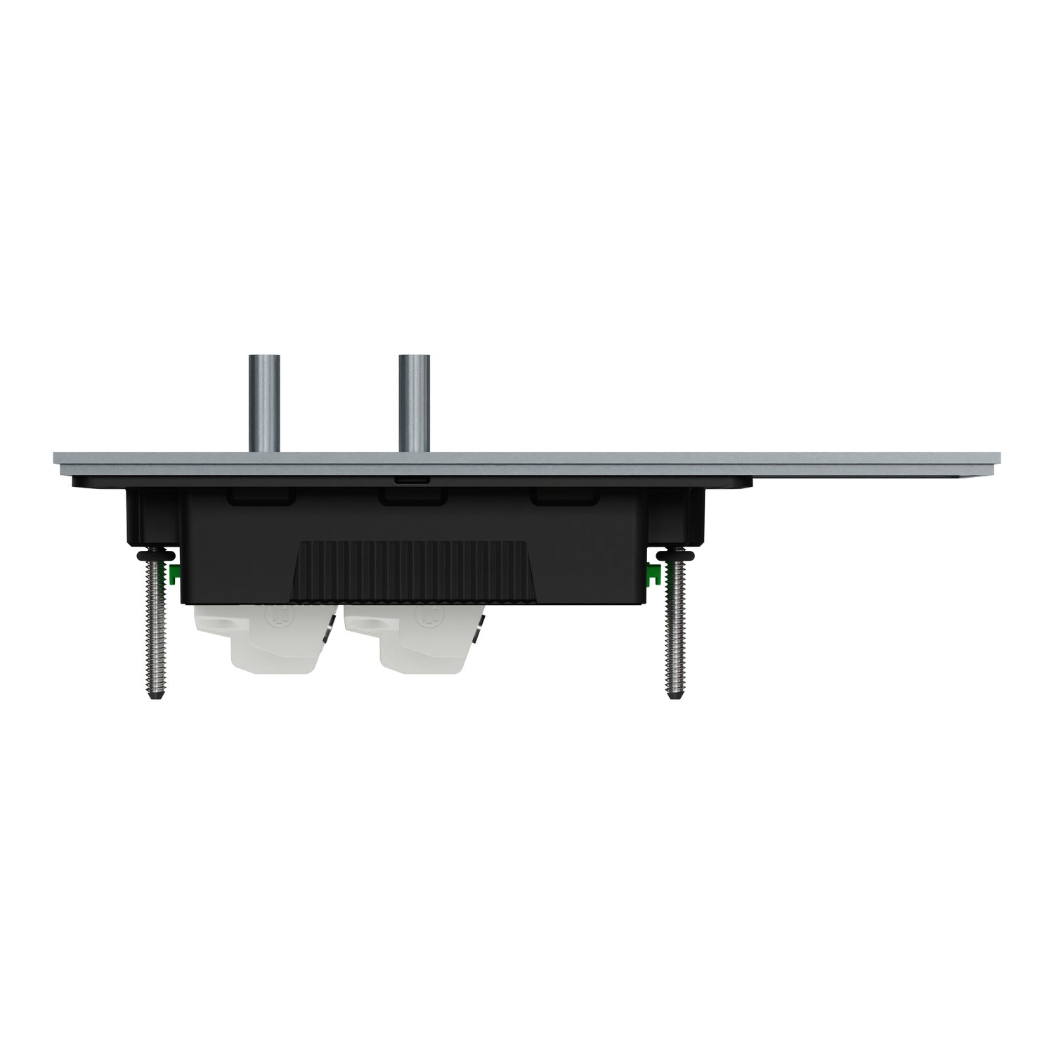 Clipsal Flush Switch, Clipsal Solis T Series, Horizontal Mount, 2 Gang Platinum 230V-240V- 1042TA-PT