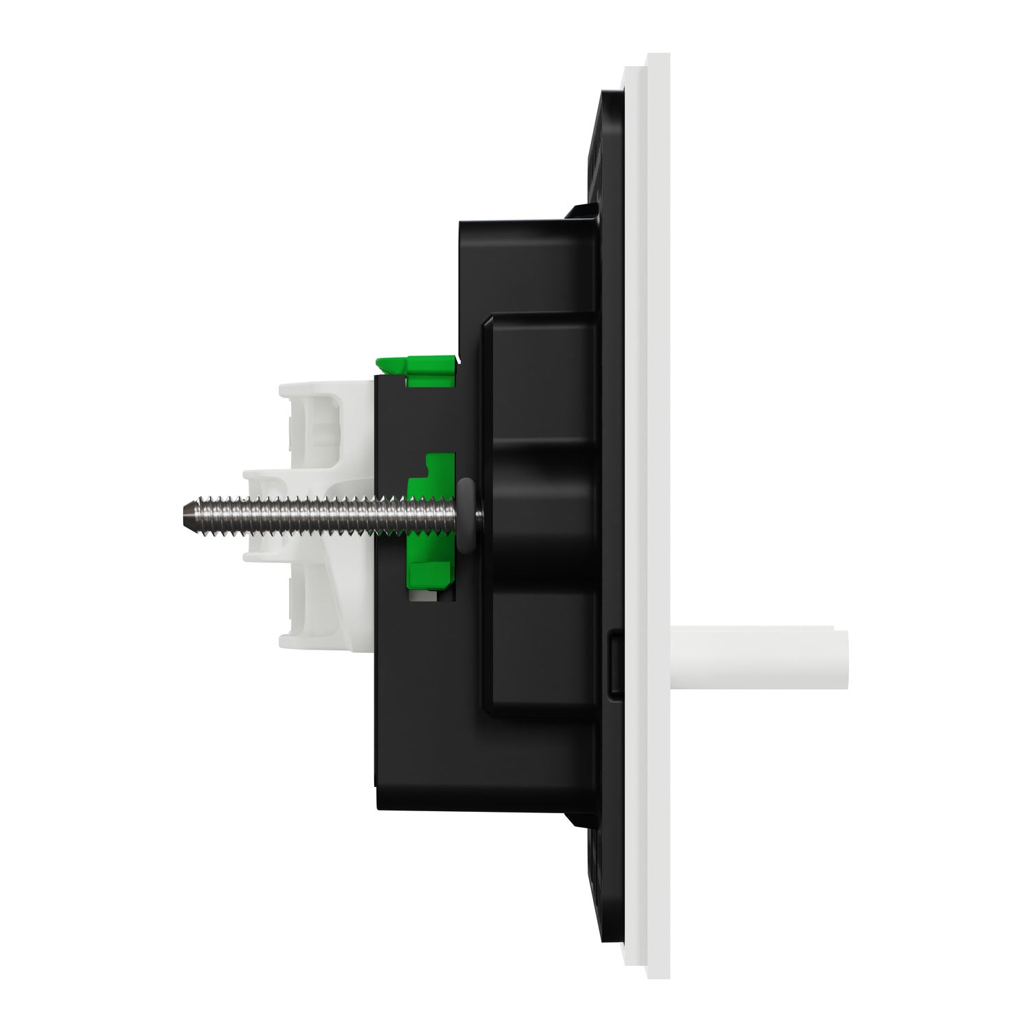 Clipsal Flush Switch, Clipsal Solis T Series, Horizontal Mount, 2 Gang Ebony Aluminium/ White Ceramic 230V-240V- 1042TA-EA, 1042TA-WC