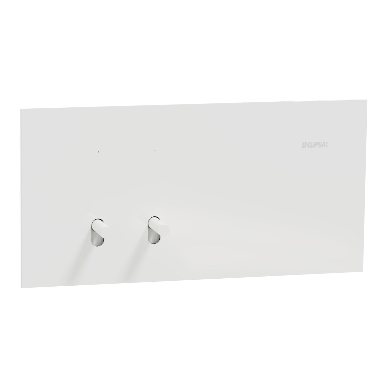 Clipsal Flush Switch, Clipsal Solis T Series, Horizontal Mount, 2 Gang Ebony Aluminium/ White Ceramic 230V-240V- 1042TA-EA, 1042TA-WC