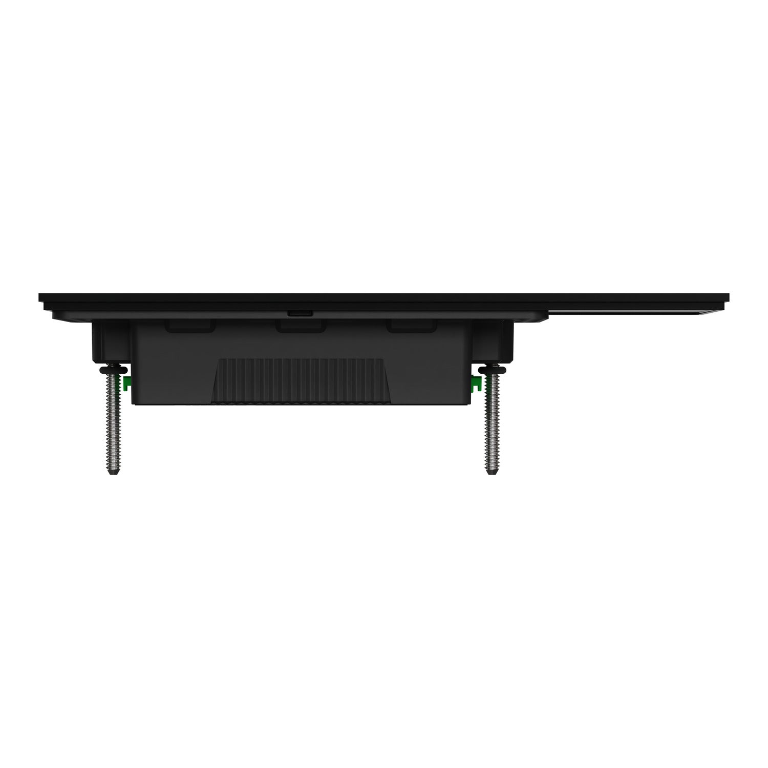 Clipsal Grid Plate and Cover, Clipsal Solis T Series, 2 Gang, Horizontal Ebony Aluminium/ White Ceramic- 1042TUA-EA, 1042TUA-WC