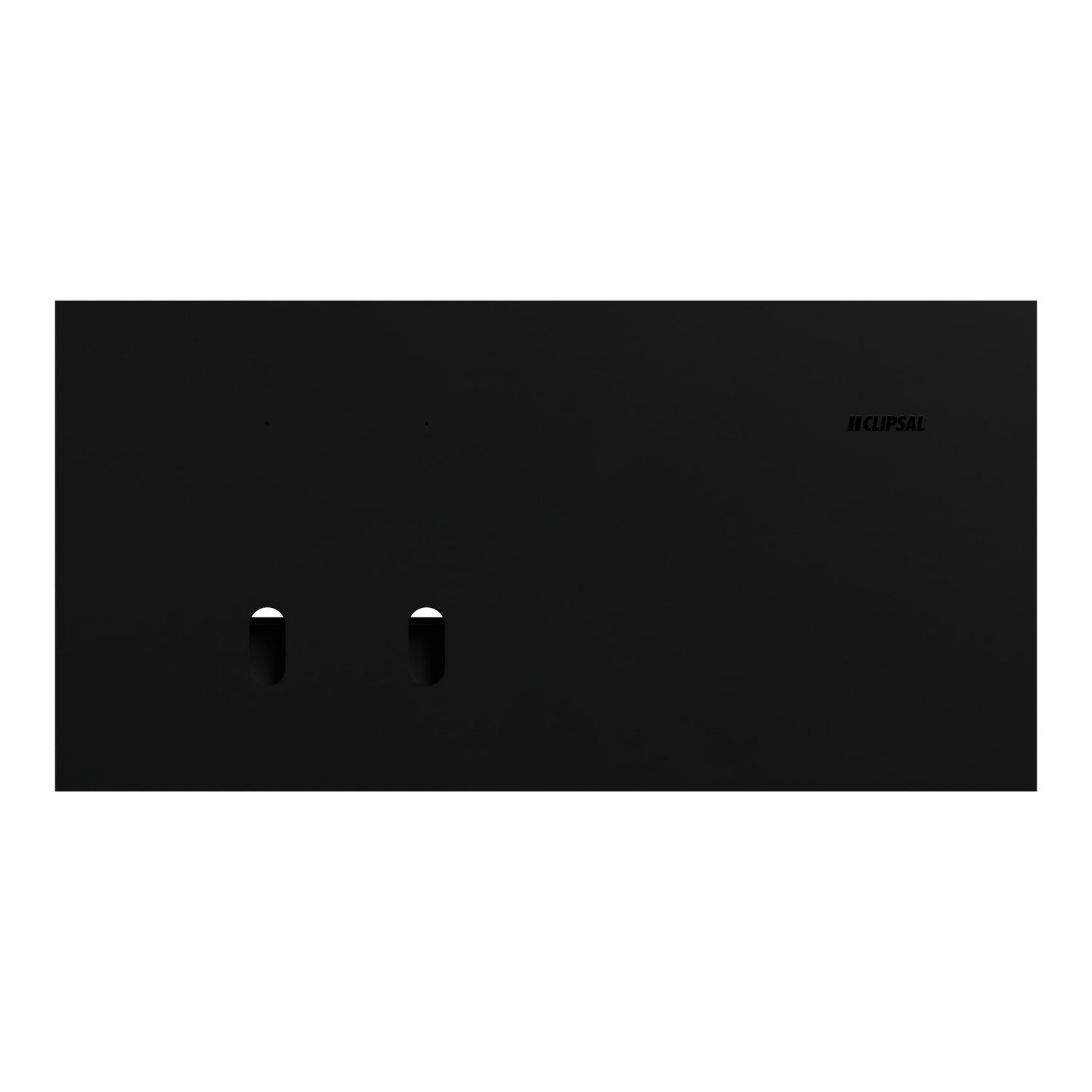 Clipsal Grid Plate and Cover, Clipsal Solis T Series, 2 Gang, Horizontal Ebony Aluminium/ White Ceramic- 1042TUA-EA, 1042TUA-WC