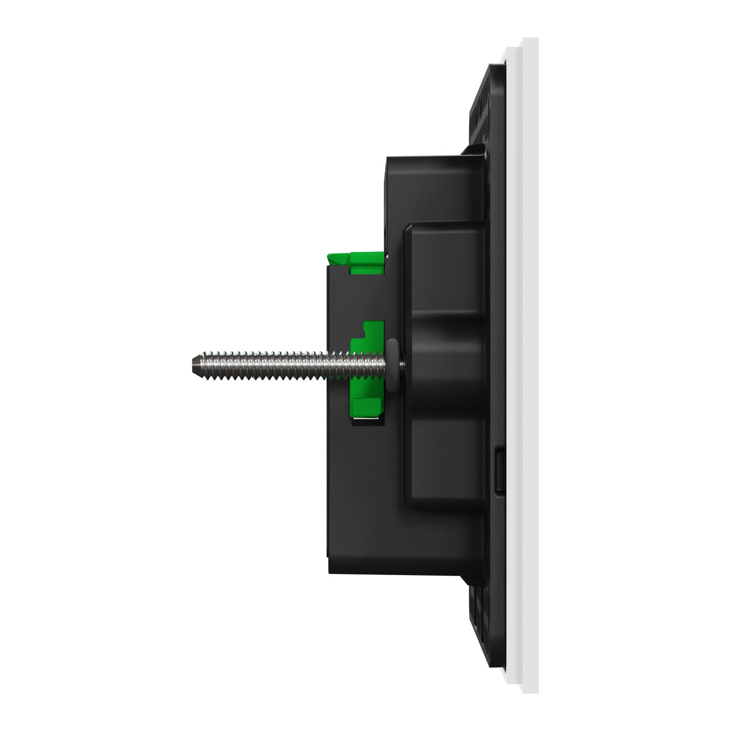 Clipsal Grid Plate and Cover, Clipsal Solis T Series, 2 Gang, Horizontal Ebony Aluminium/ White Ceramic- 1042TUA-EA, 1042TUA-WC