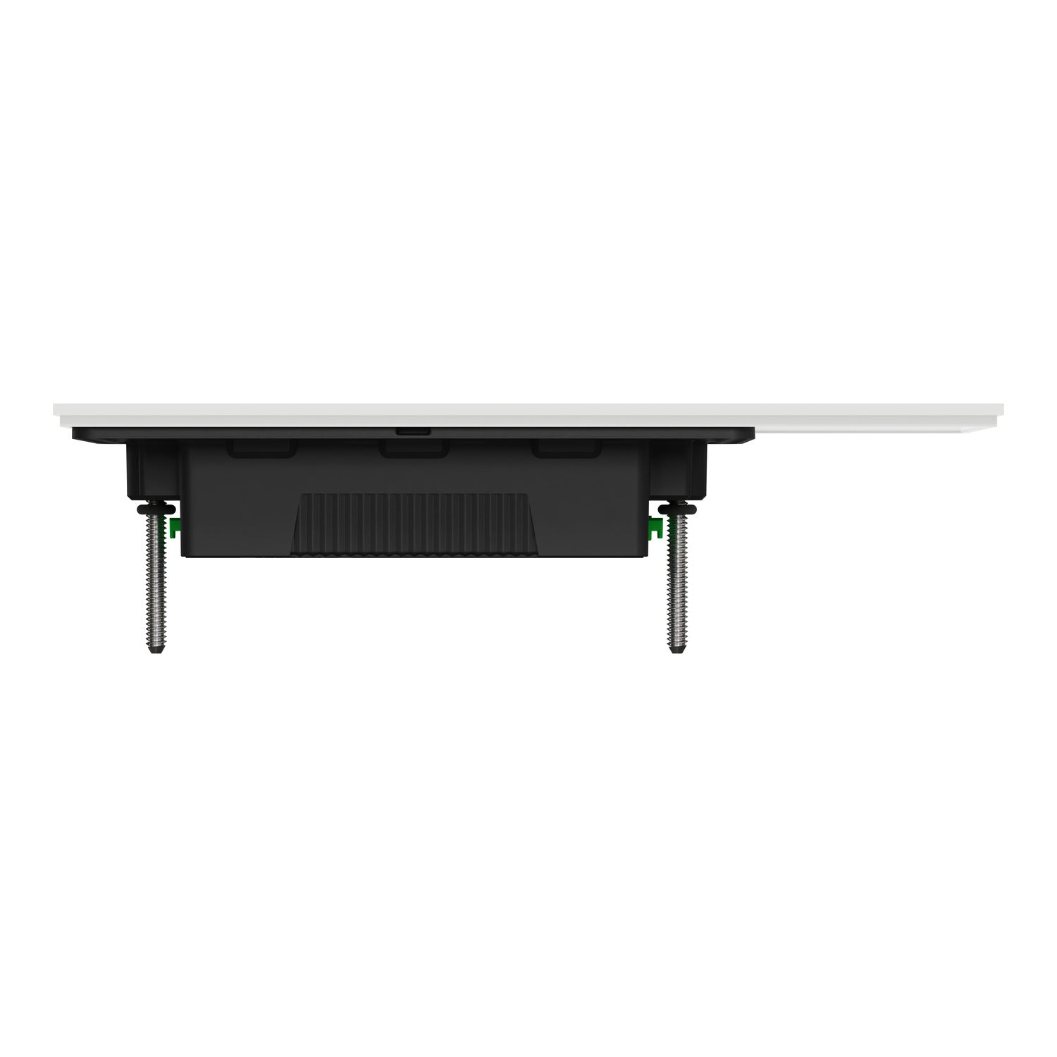 Clipsal Grid Plate and Cover, Clipsal Solis T Series, 2 Gang, Horizontal Ebony Aluminium/ White Ceramic- 1042TUA-EA, 1042TUA-WC
