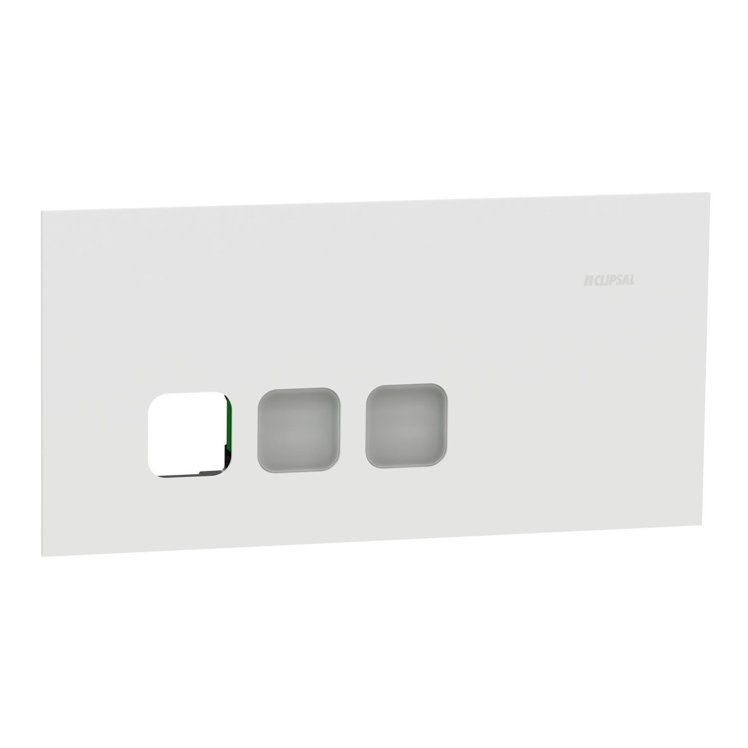 Clipsal Grid Plate and Cover, Clipsal Solis T Series, 3 Gang, Communication plate less mechs Ebony Aluminium/ White Ceramic- 1043CP-EA, 1043CP-WC