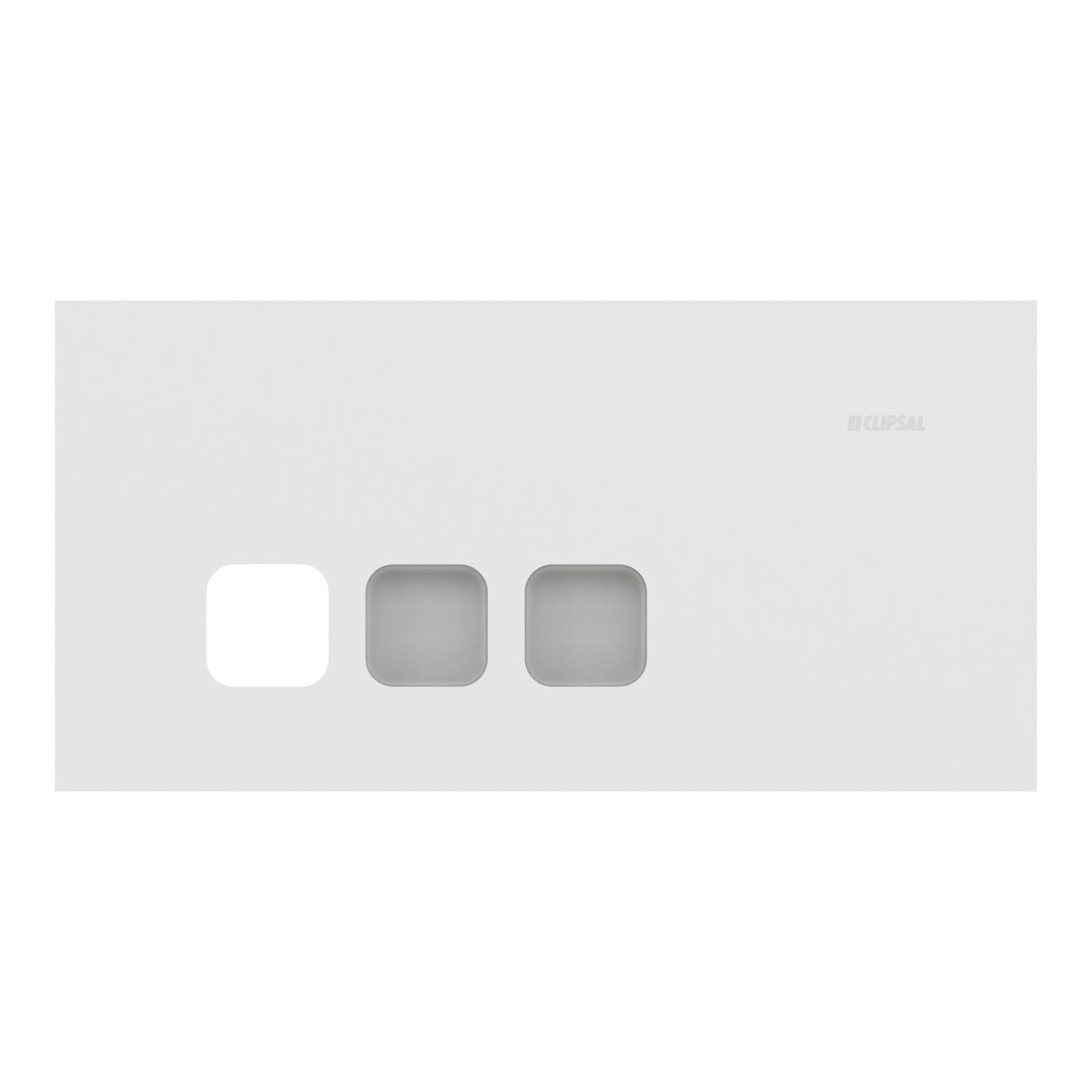 Clipsal Grid Plate and Cover, Clipsal Solis T Series, 3 Gang, Communication plate less mechs Ebony Aluminium/ White Ceramic- 1043CP-EA, 1043CP-WC
