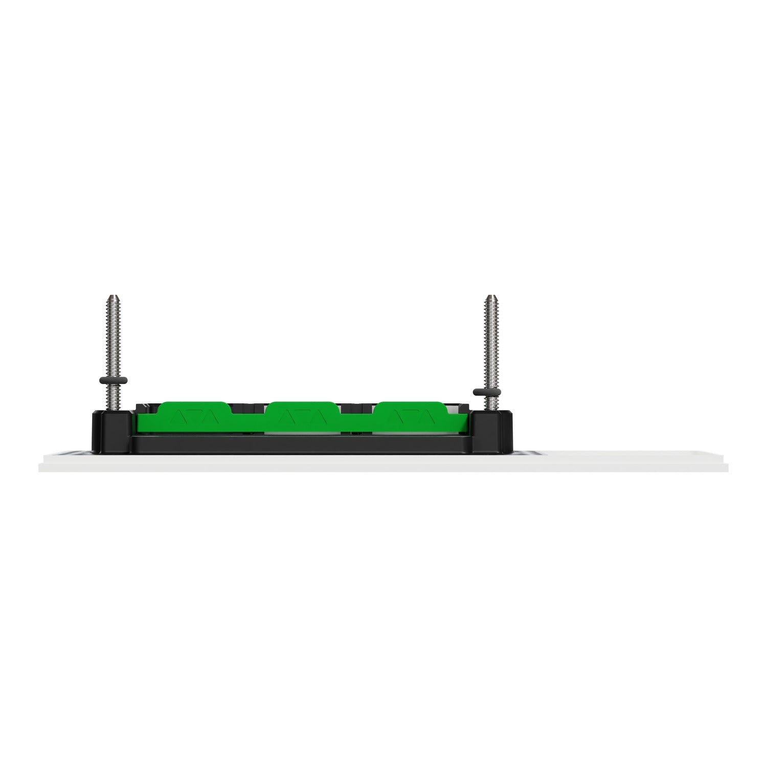 Clipsal Grid Plate and Cover, Clipsal Solis T Series, 3 Gang, Communication plate less mechs Ebony Aluminium/ White Ceramic- 1043CP-EA, 1043CP-WC