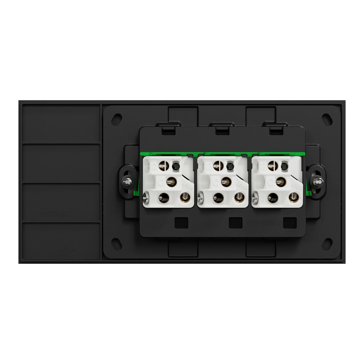 Clipsal Flush Switch, Clipsal Solis, Horizontal Mount, 3 Gang, Matt Black/ Matt White 230V-240V- 1043PA-ZB, 1043PA-ZW