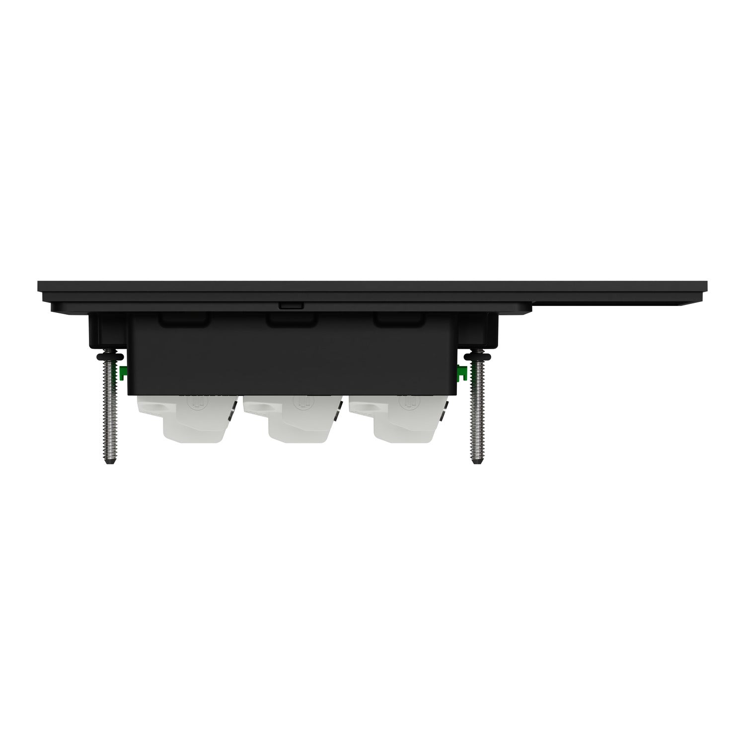 Clipsal Flush Switch, Clipsal Solis, Horizontal Mount, 3 Gang, Matt Black/ Matt White 230V-240V- 1043PA-ZB, 1043PA-ZW
