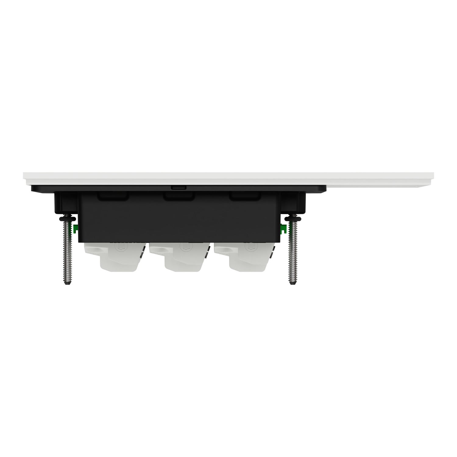 Clipsal Flush Switch, Clipsal Solis, Horizontal Mount, 3 Gang, Matt Black/ Matt White 230V-240V- 1043PA-ZB, 1043PA-ZW