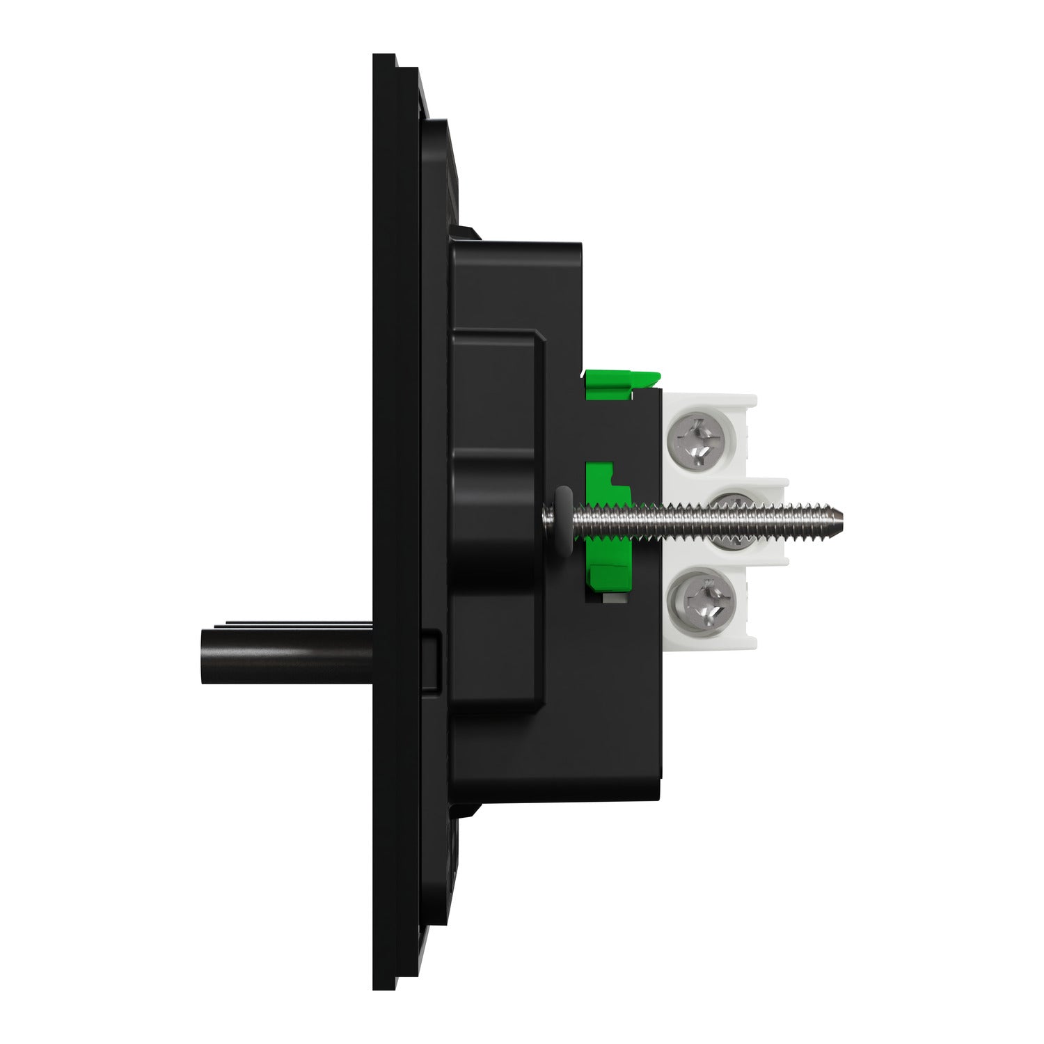 Clipsal Flush Switch, Clipsal Solis T Series, Horizontal Mount, 3 Gang Ebony Aluminium/ Ceramic White 230V-240V- 1043TA-EA, 1043TA-WC