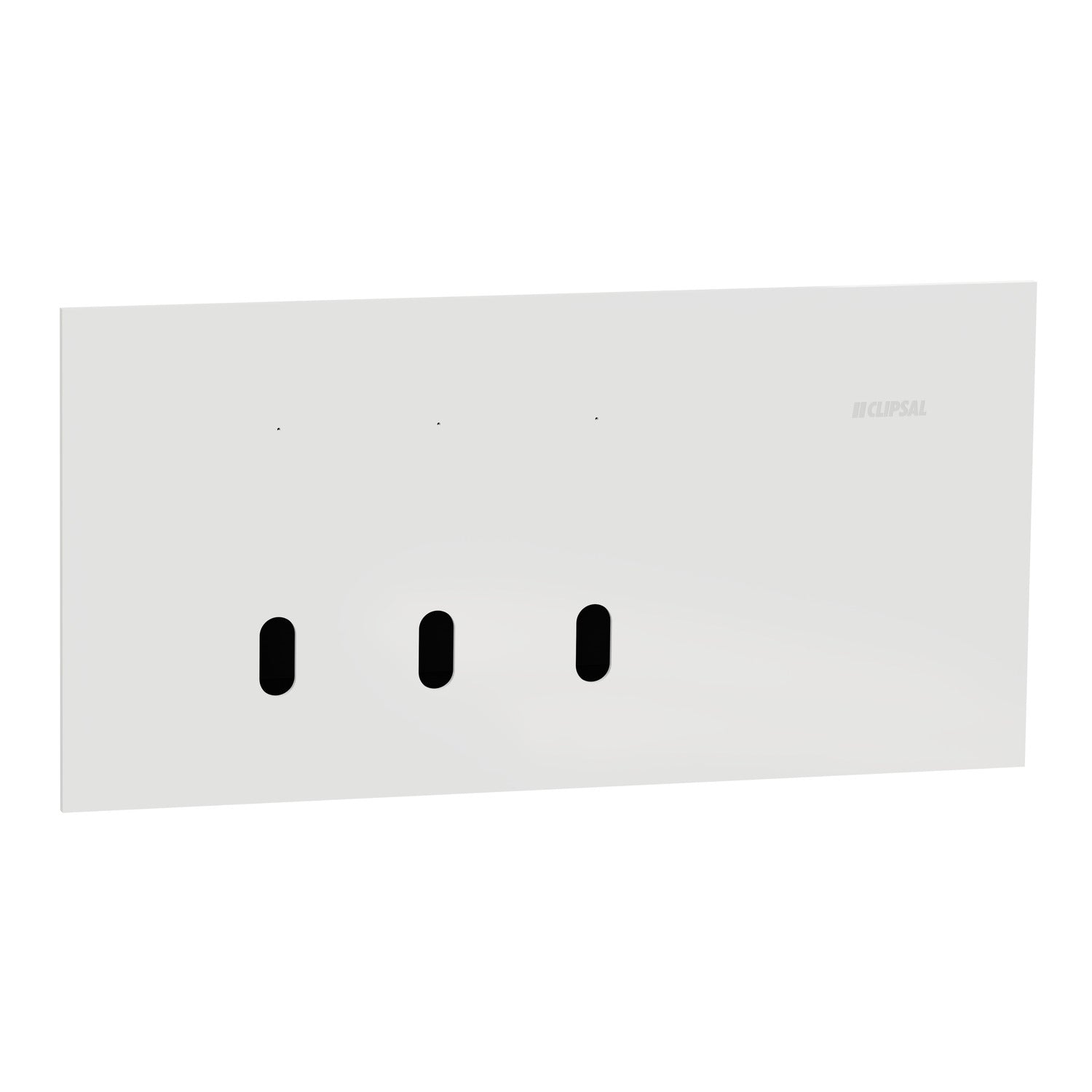 Clipsal Grid Plate and Cover, Clipsal Solis T Series, 3 Gang, Horizontal Ebony Aluminium/ Ceramic White- 1043TUA-EA, 1043TUA-WC