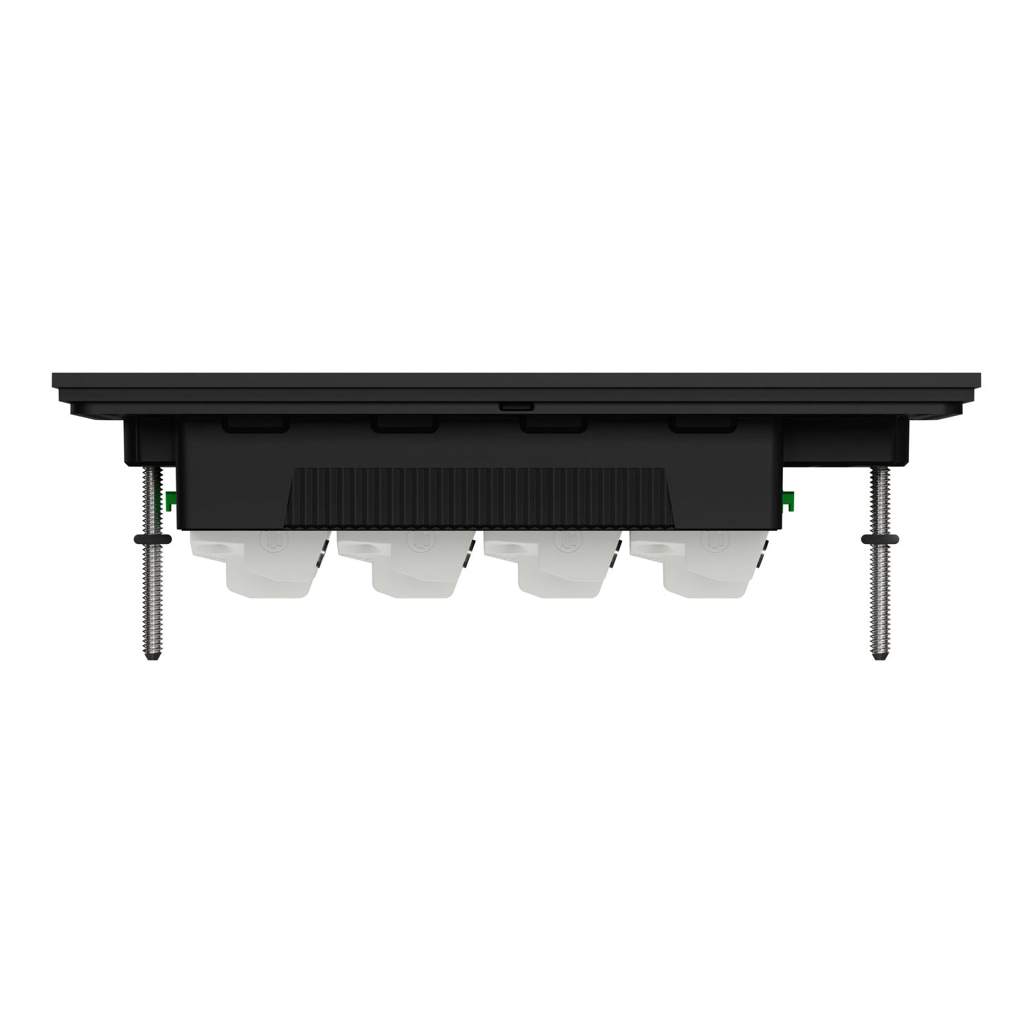 Clipsal Flush Switch, Clipsal Solis, Horizontal Mount, 4 Gang, Matt Black/ Matt White 230V-240V- 1044PA-ZB, 1044PA-ZW