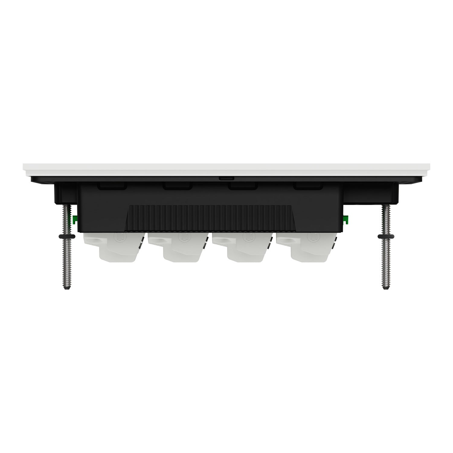 Clipsal Flush Switch, Clipsal Solis, Horizontal Mount, 4 Gang, Matt Black/ Matt White 230V-240V- 1044PA-ZB, 1044PA-ZW