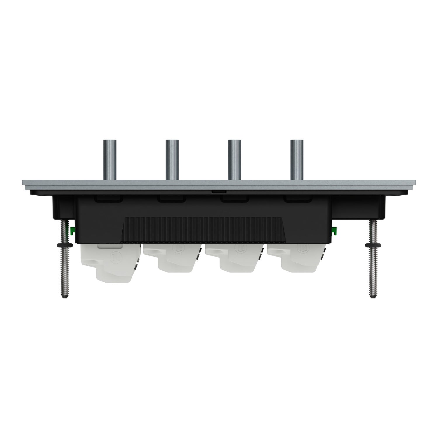 Clipsal Flush Switch, Clipsal Solis T Series, Horizontal Mount, 4 Gang Platinum 230V-240V- 1044TA-PT