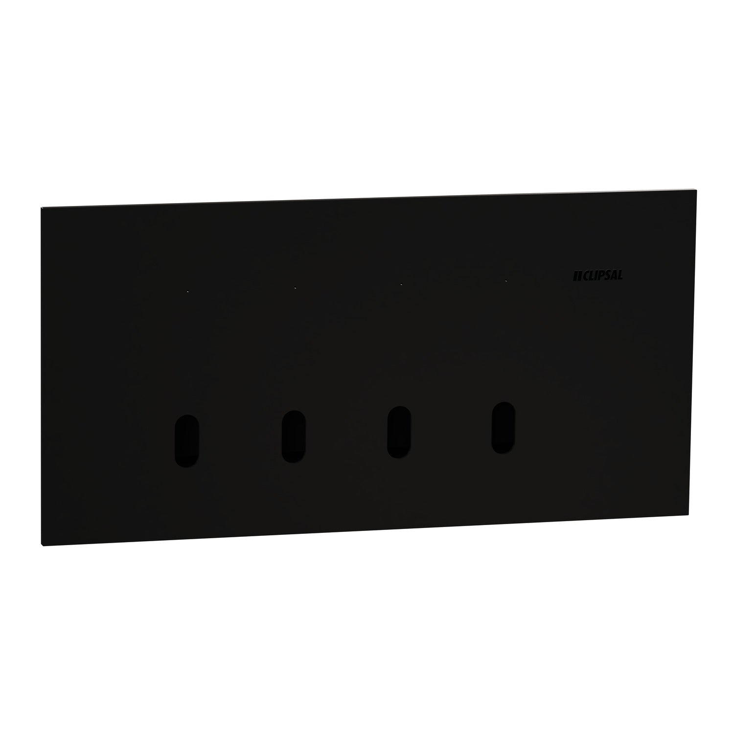 Clipsal Grid Plate and Cover, Clipsal Solis T Series, 4 Gang, Horizontal Brass Ebony Aluminium/ White Ceramic- 1044TUA-EA, 1044TUA-WC