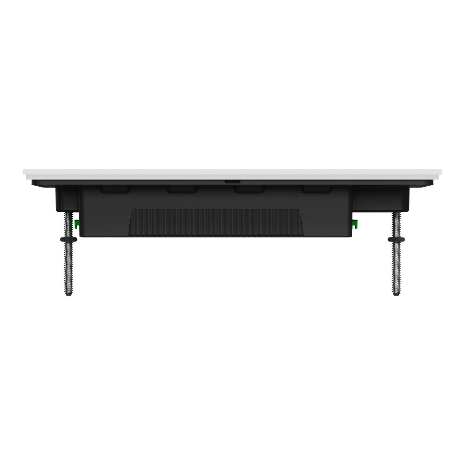 Clipsal Grid Plate and Cover, Clipsal Solis T Series, 4 Gang, Horizontal Brass Ebony Aluminium/ White Ceramic- 1044TUA-EA, 1044TUA-WC