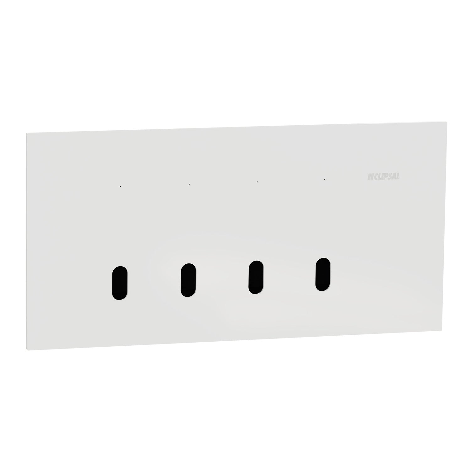 Clipsal Grid Plate and Cover, Clipsal Solis T Series, 4 Gang, Horizontal Brass Ebony Aluminium/ White Ceramic- 1044TUA-EA, 1044TUA-WC