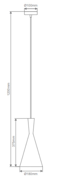 Domus Ruby Metal Interior Pendant Black/ White 240V IP20 - 31395, 31396