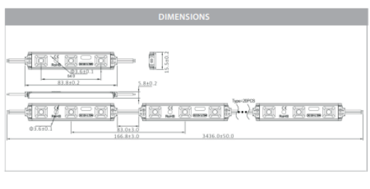 Havit Signage Modules LED Strip and Channels RGB 0.72W 12V IP65 - HV9794-IP65-10-RGB - Havit Lighting
