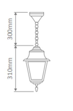 Domus GT-230 Paris Pendant Beige/ Black/ Burgundy/ Green/ White 240V IP43 - 15110, 15111, 15112, 15113, 15115