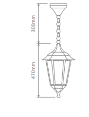 Domus GT-165 Chester - large Chain Pendants Beige / Black / Burgundy / Green / White 240V IP43 - 15080, 15081, 15082, 15083, 15085 - CLA Lighting