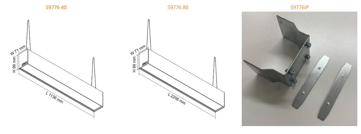 SAL TITAN S9776TC Linear Battens and Profiles Tri- White/ Black 40/80W 240V IP20 - S9776