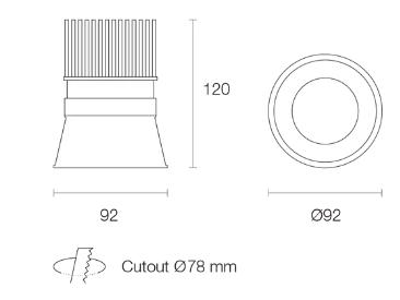 Trend Platinum P12R LED Downlights 3000K 4000K White / Black / Silver 10W 180-265V IP65 - P12R3, P12R4 - Trend Lighting