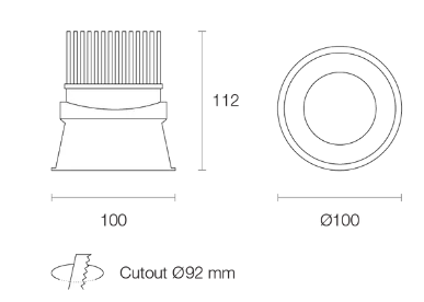 Trend MINILED XDTL10 LED Downlights 3000K 4000K White/Black/Silver 10W 180-265V IP20 - XDTL103, XDTL104