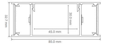 Domus LUMALINE-2-300 Up or Down LED Interior Wall Light Tri - Anodized Aluminium 11W 240V IP20 - 23581, 23582, 23583