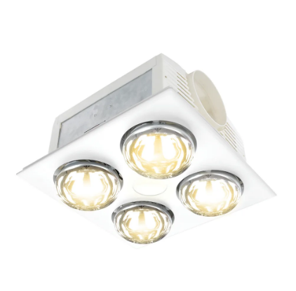 Brilliant HORIZON- LED 4 Light Bathroom Mate Tri - White / Silver 9W 240V - 19849/05 - Brilliant Lighting