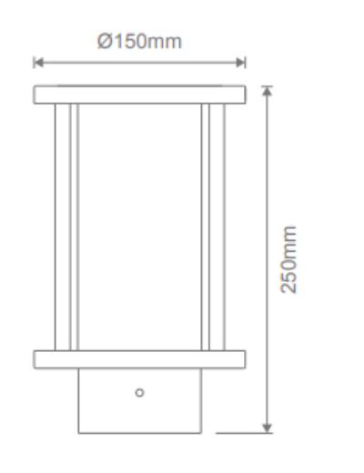 Domus BL-400 Head LED Bollard Accessory Clear/ Frost 240V IP54 - 10670, 10671