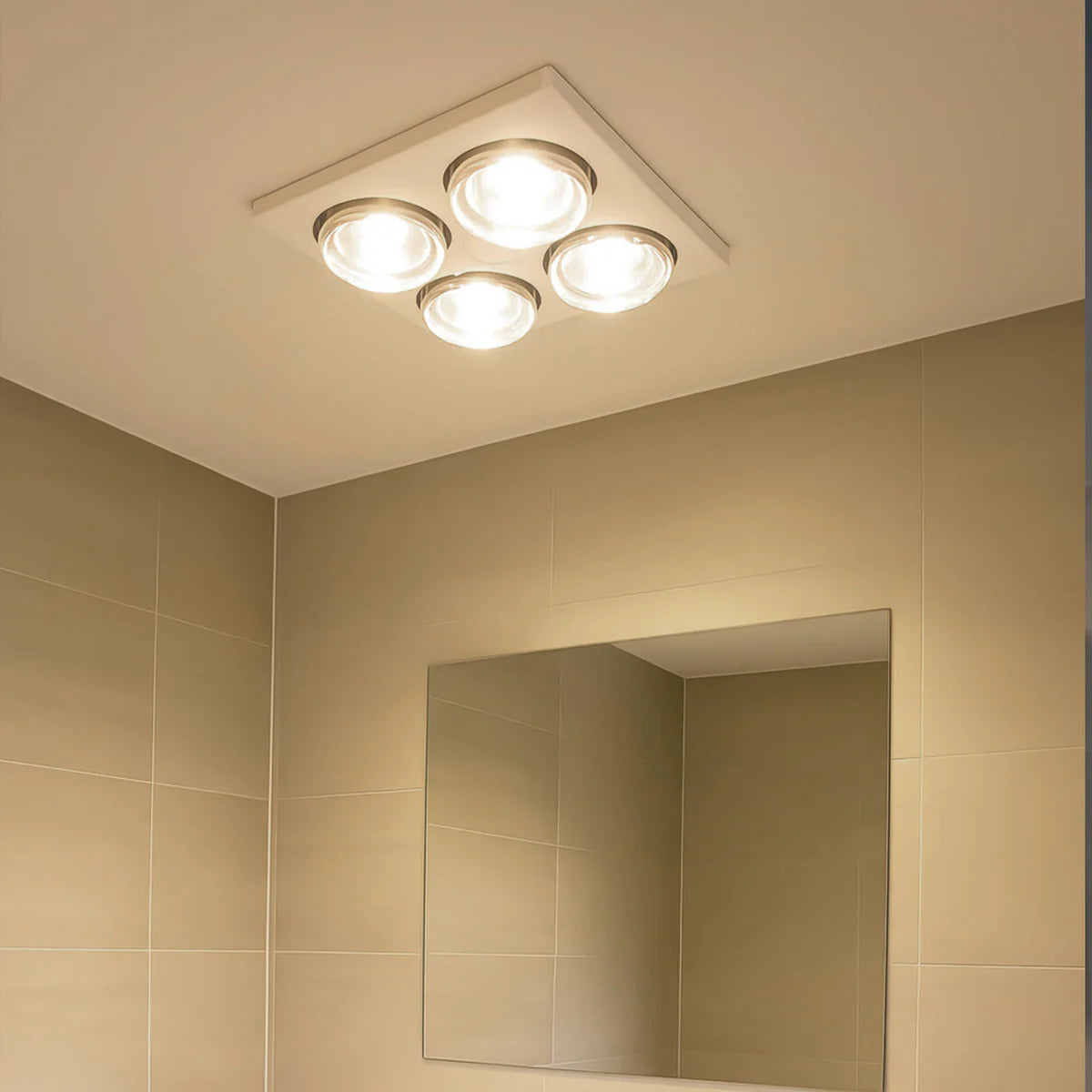 Brilliant HORIZON- LED 4 Light Bathroom Mate Tri- White/ Silver 9W 240V - 19849/05