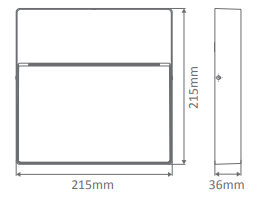Domus Zeke-9 Square Surface Mounted LED Exterior Step Lights 3000K 5000K Black 9W 12V IP65 - 19878, 19879