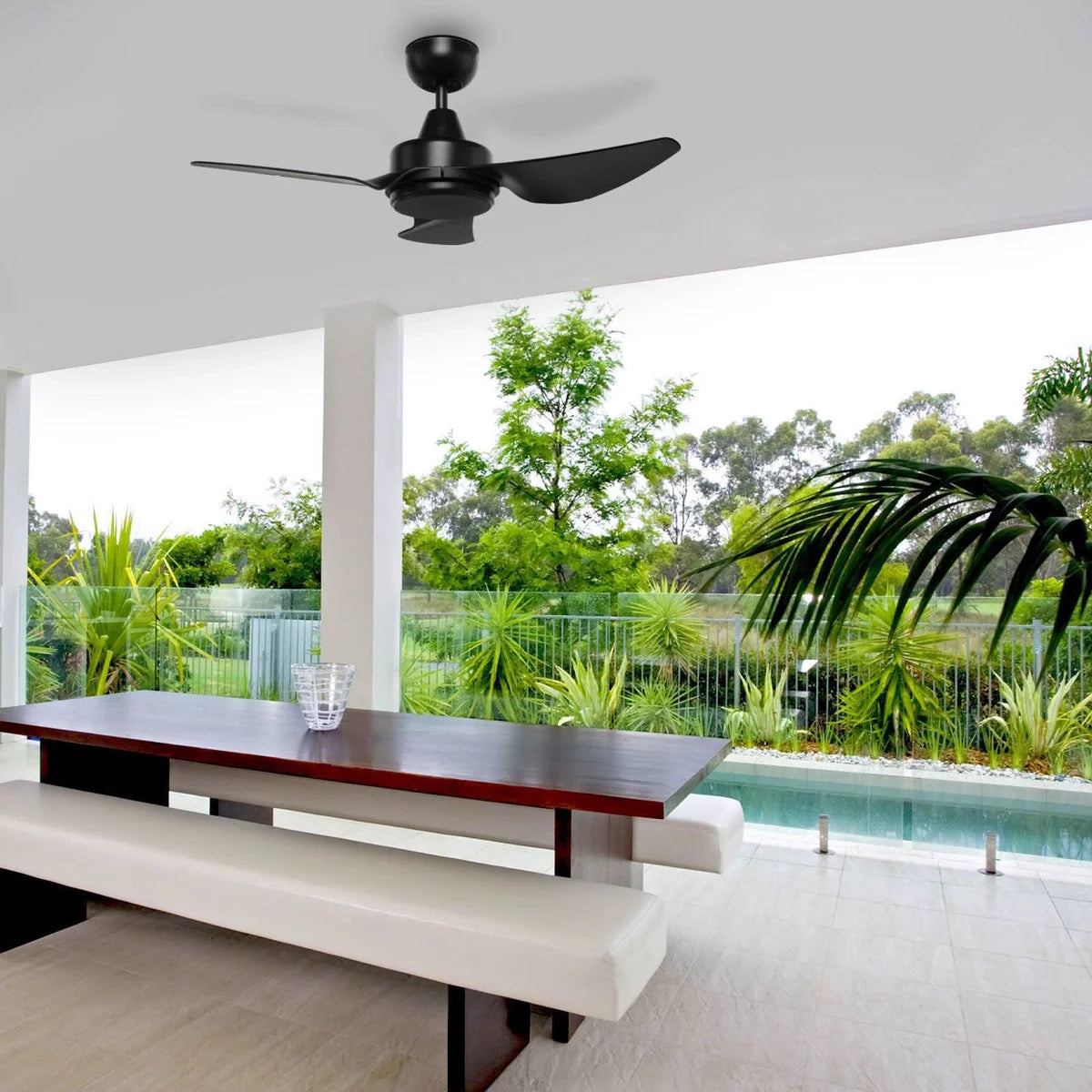 Brilliant COMO- 36in. with ABS Blades Ceiling Fan Matt Black/ Matt Titanium 50W 240V- 21341/06, 21341/77