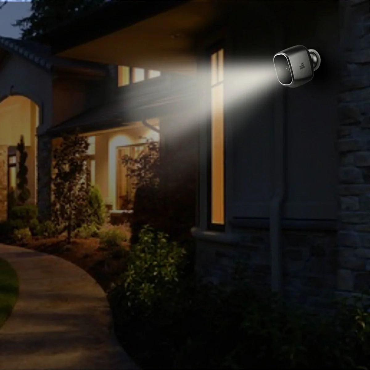 Brilliant FLARE Smart WiFi Rechargeable with Light Security Cameras Silver IP65 - 21812/11