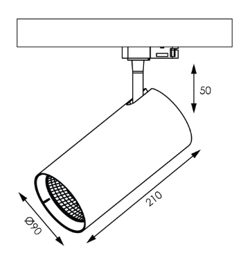 SAL Unitrek STR3/9017/30TC/DP LED Track Light Tri- White/ Black 21/30W 240V IP20- STR3/9017/30TC/DP/WH, STR3/9017/30TC/DP/BK