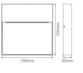 Domus Zeke-4 Square Surface Mounted LED Exterior Step Lights 3000K 5000K Dark Grey 4W 12V IP65 - 19850, 19851