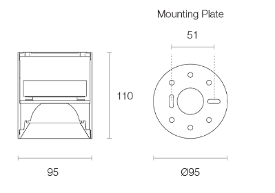 Trend Candela CAN7 LED Downlights Tri - White / Black 7W 200-240V IP54 - CAN7- Trend Lighting