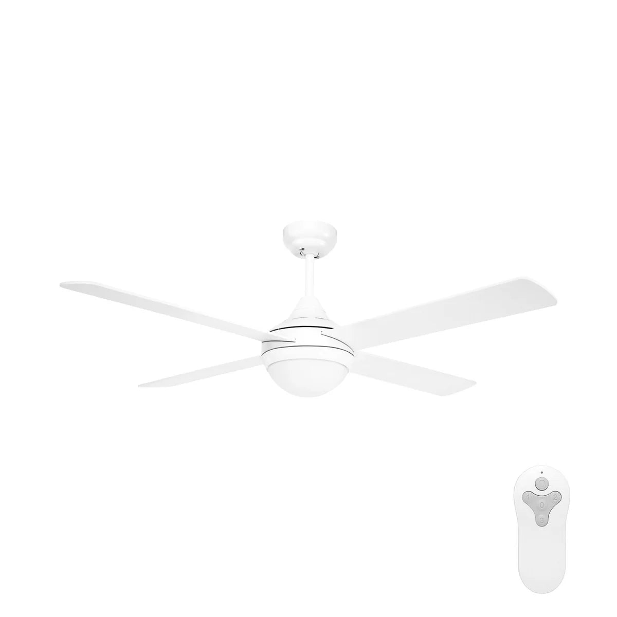 Brilliant Tempo Plus 48'' AC 4-Blade Ceiling Fan with Light and Remote White 65W 240V- 22273/05R