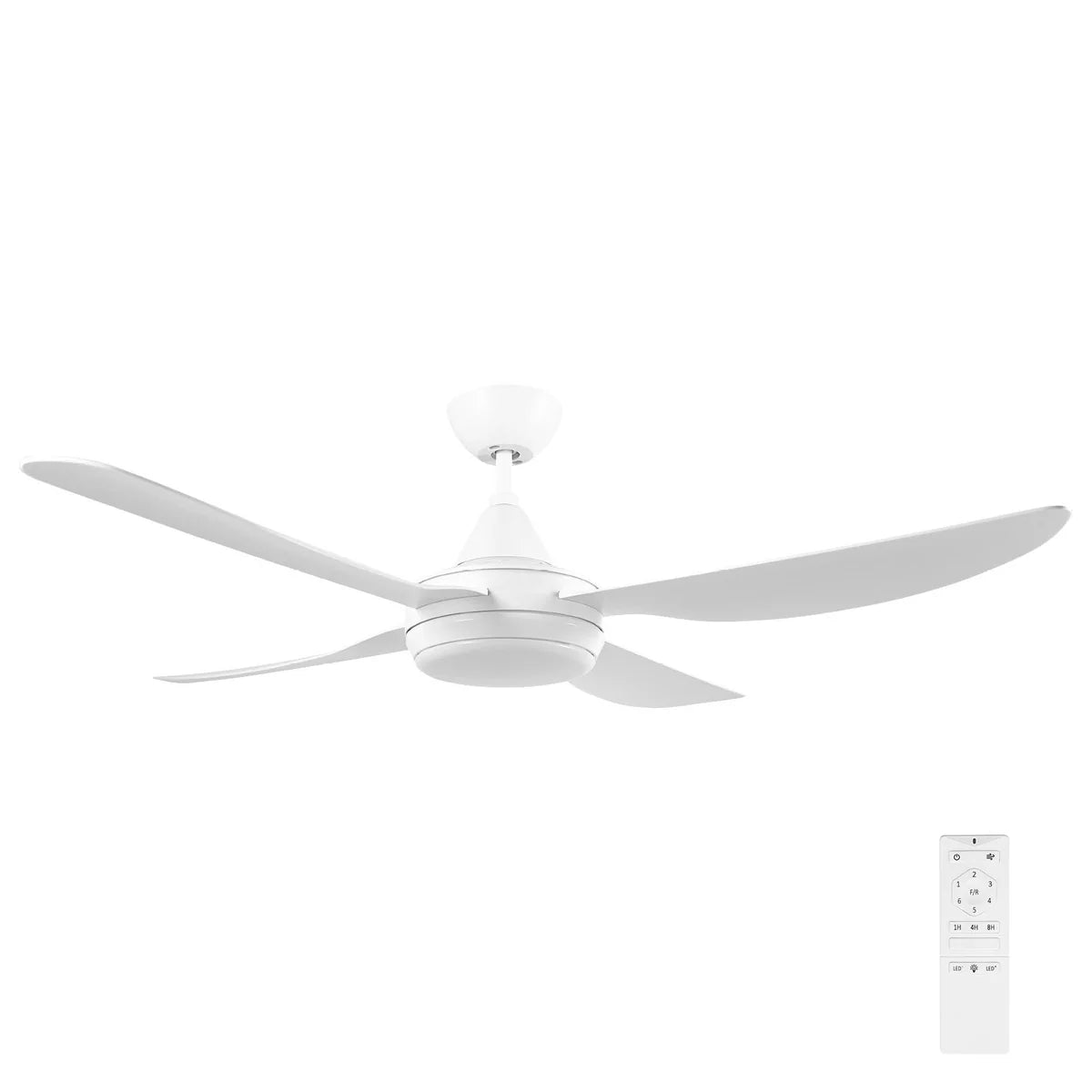 Brilliant Vector 52'' DC 4-Blade Ceiling Fan with Light Tri- Black/ White 40W 240V- 22695/06, 22695/05
